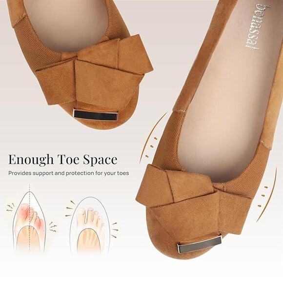 New Womens Size 8 Brown Faux Suede Comfort Heels - Picture 6 of 6